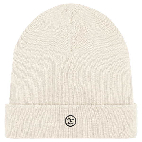 Ribbed beanie - black logo Thumbnail